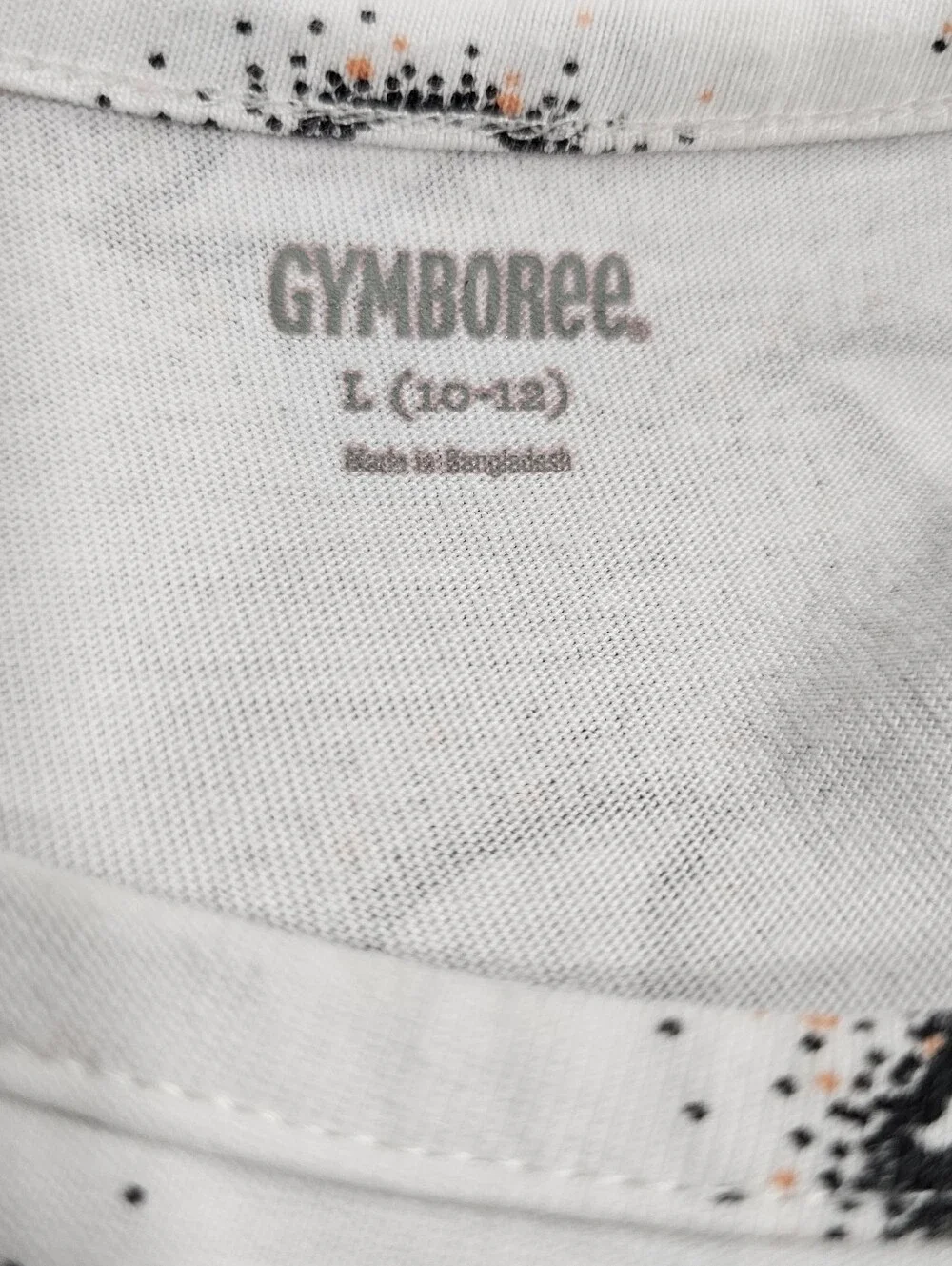 Gymboree Girls Large 10 12 Halloween Ghost Print Tunic Top White Black Spooky
